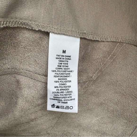 Dynamite Women's Faux Leather Moto Suede Biker Jacket Grey Dove size M - Picture 8 of 8